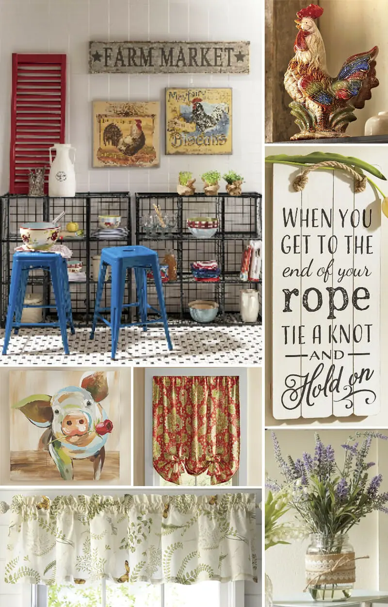 Wall Decor and Curtains For your Farmhouse Kitchen Country Kitchen Accessories