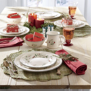 Christmas dinnerware