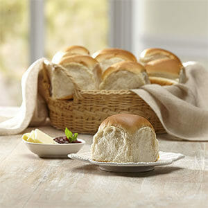 dinner rolls and butter