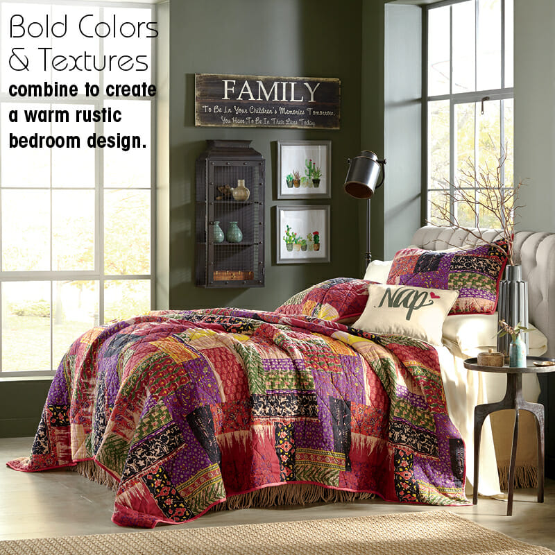 Add a Rustic Accents to Your Bedroom with Wall Decor and Furniture Rustic Bedroom Design
