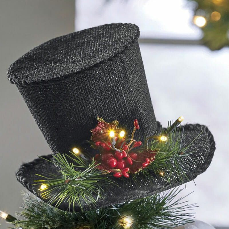 Snowman Hat Christmas Tree Topper