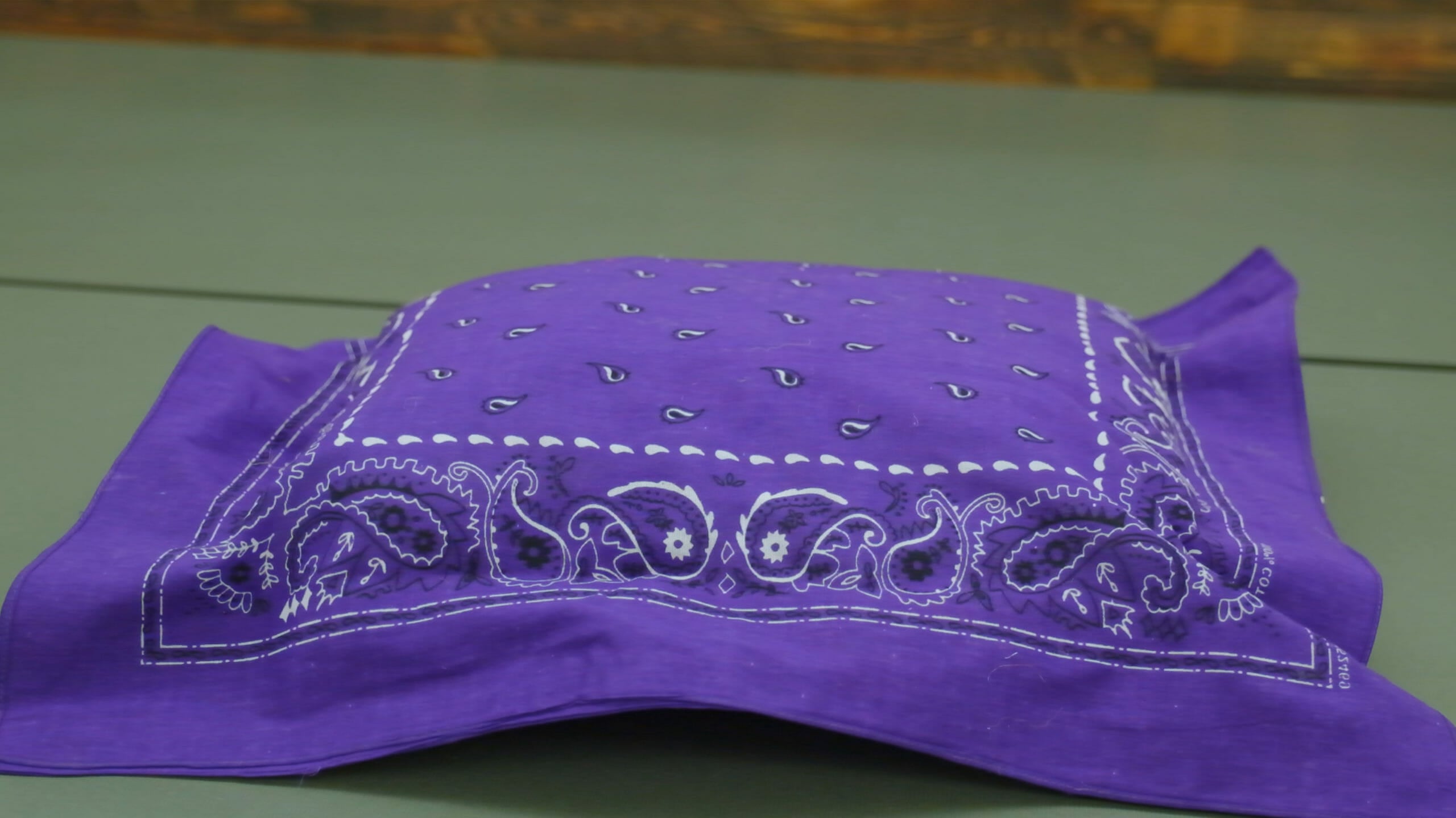 purple bandana pillow