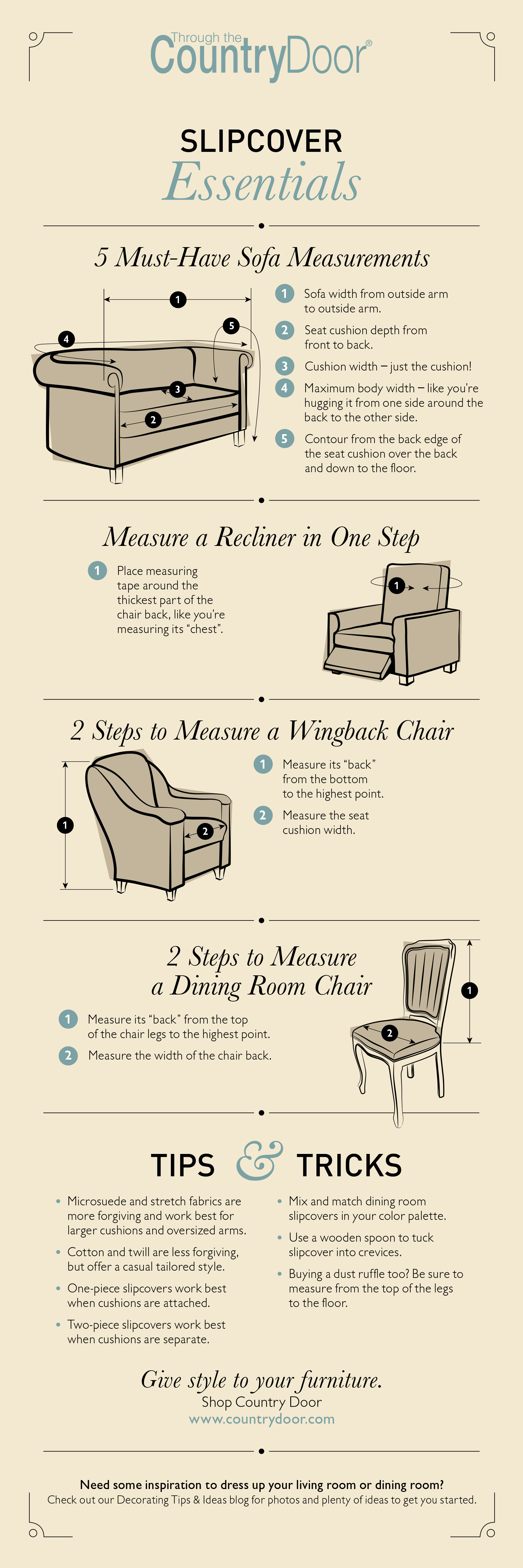 How To Measure Slipcovers, Living Room Chair Cover