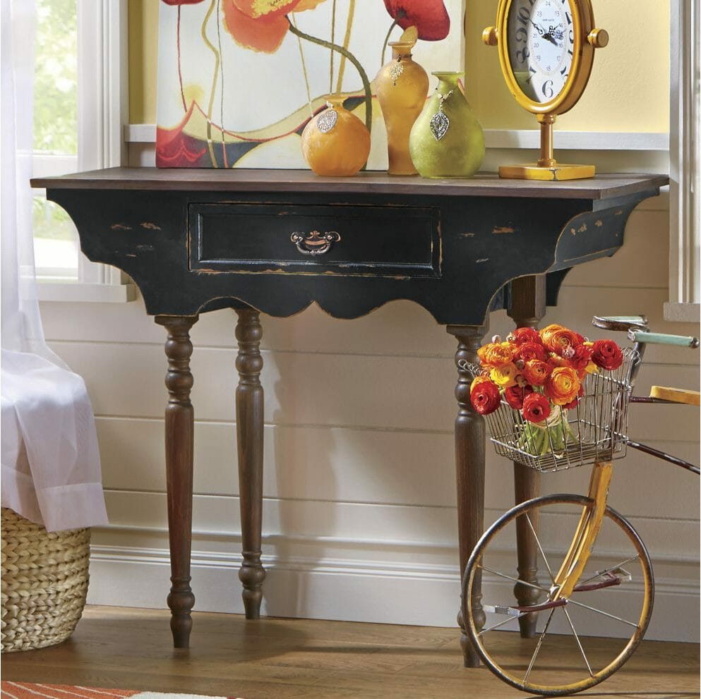 Scalloped Console Table