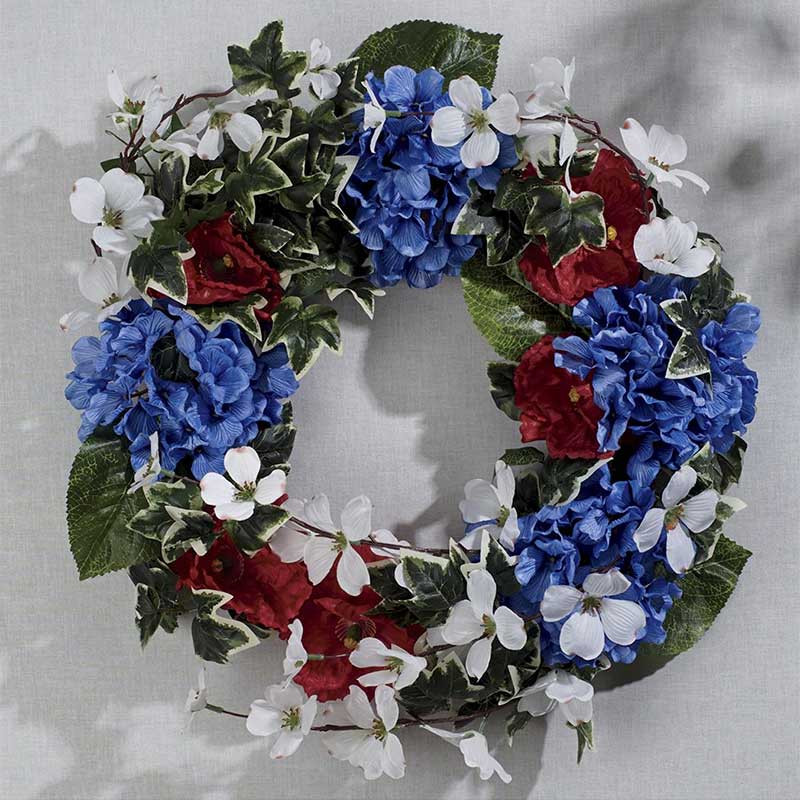 4th of July Red, White & Blue Wreath