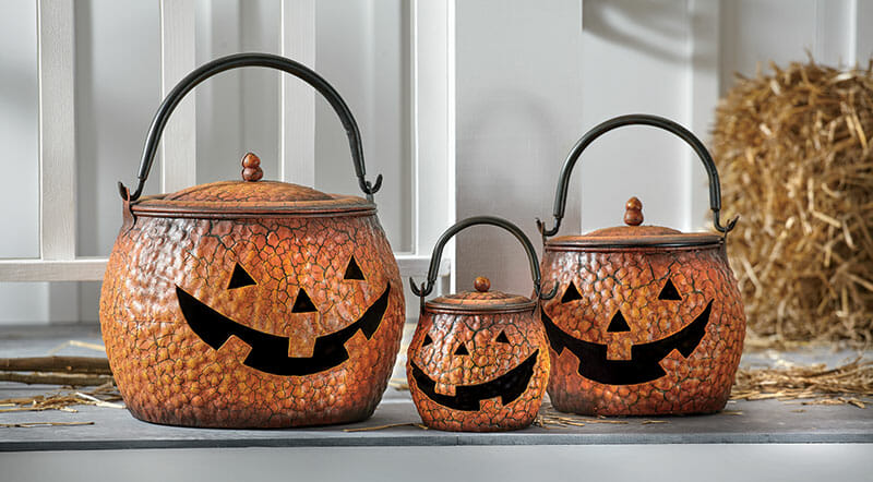 Set of 3 Halloween Pumpkins