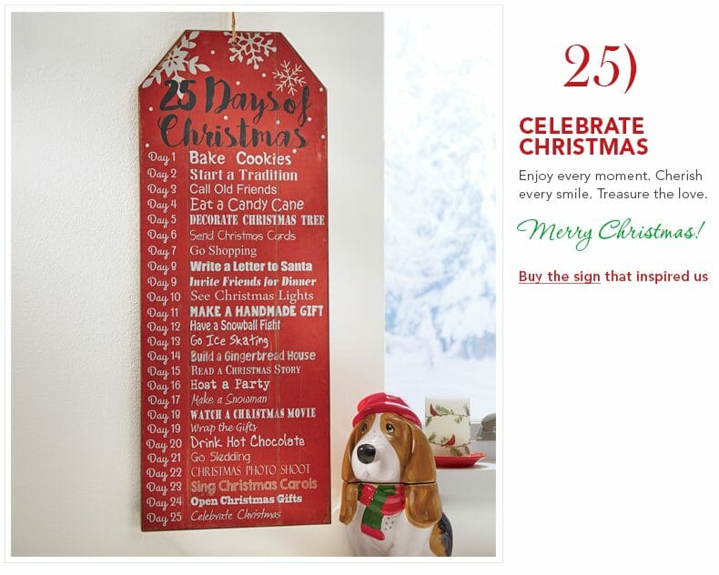 23 Days of Christmas Sign