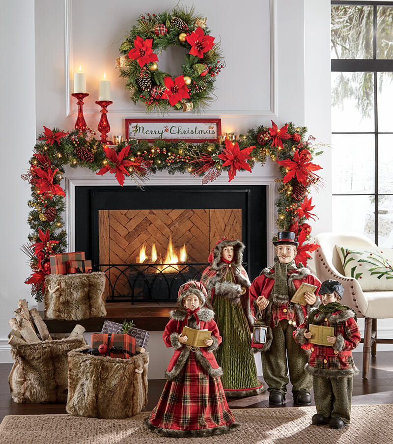 How to Hang Garland on Your Mantel