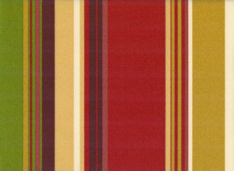 Westport Henna – A fabric swatch in a moss, burgundy, mustard, and tan stripe pattern.
