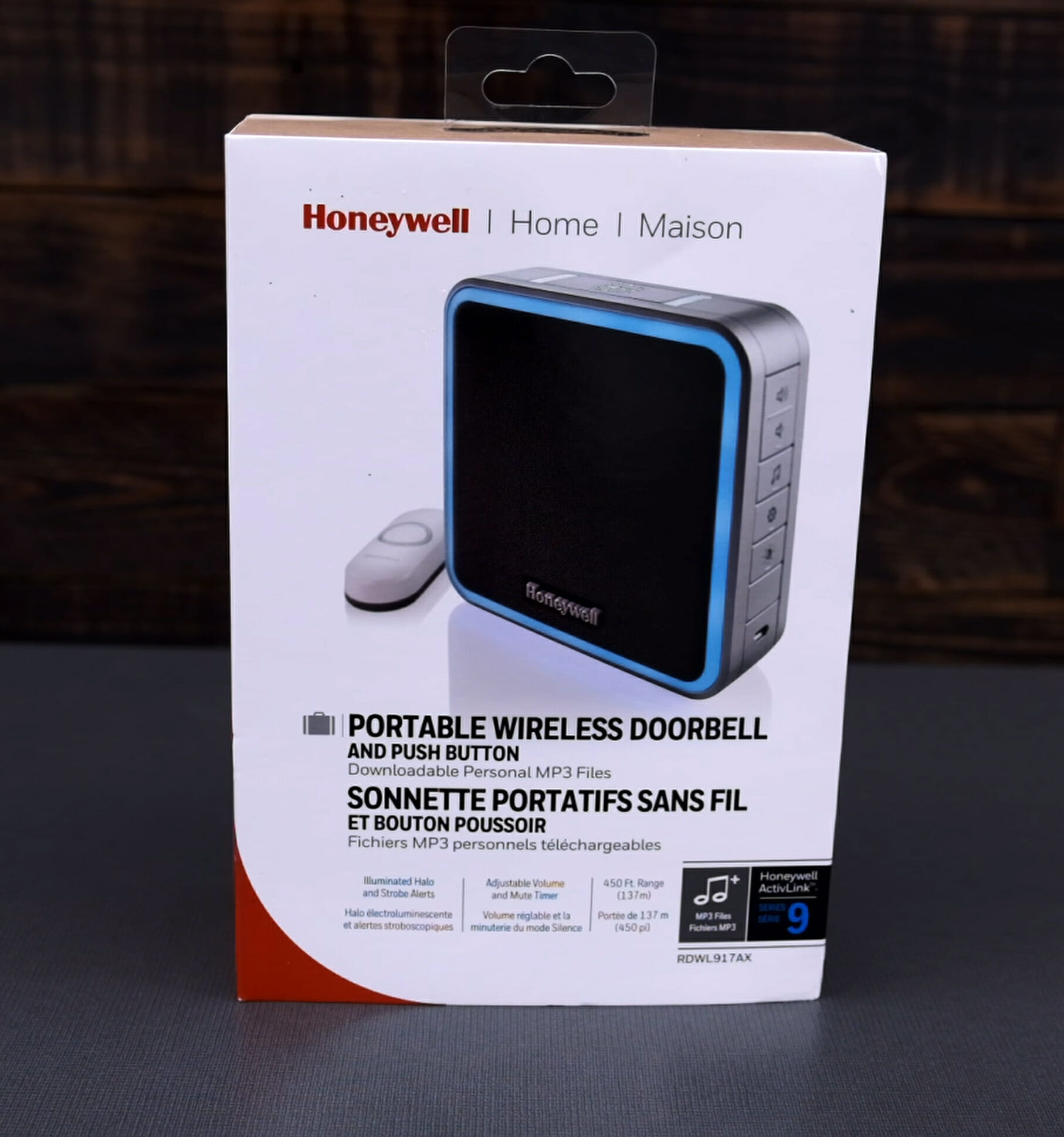 portable wireless doorbell system by Honeywell