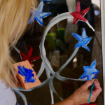 Patriotic Glass Door Painting DIY [Lookbook]