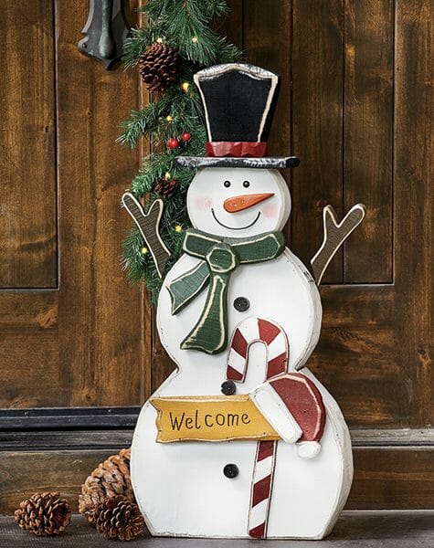 Wood Cutout Snowman