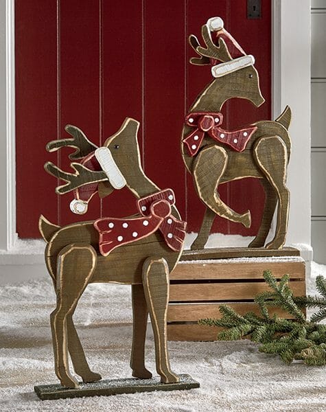 Wood cutouts reindeer